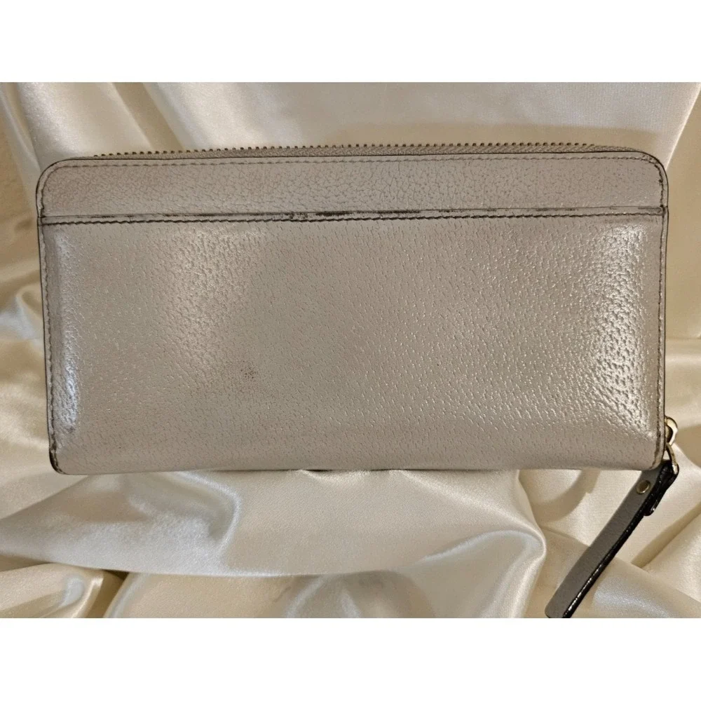 KATE SPADE Neda Grove Street Knowledge Full Zip Long Continental Wallet Grey